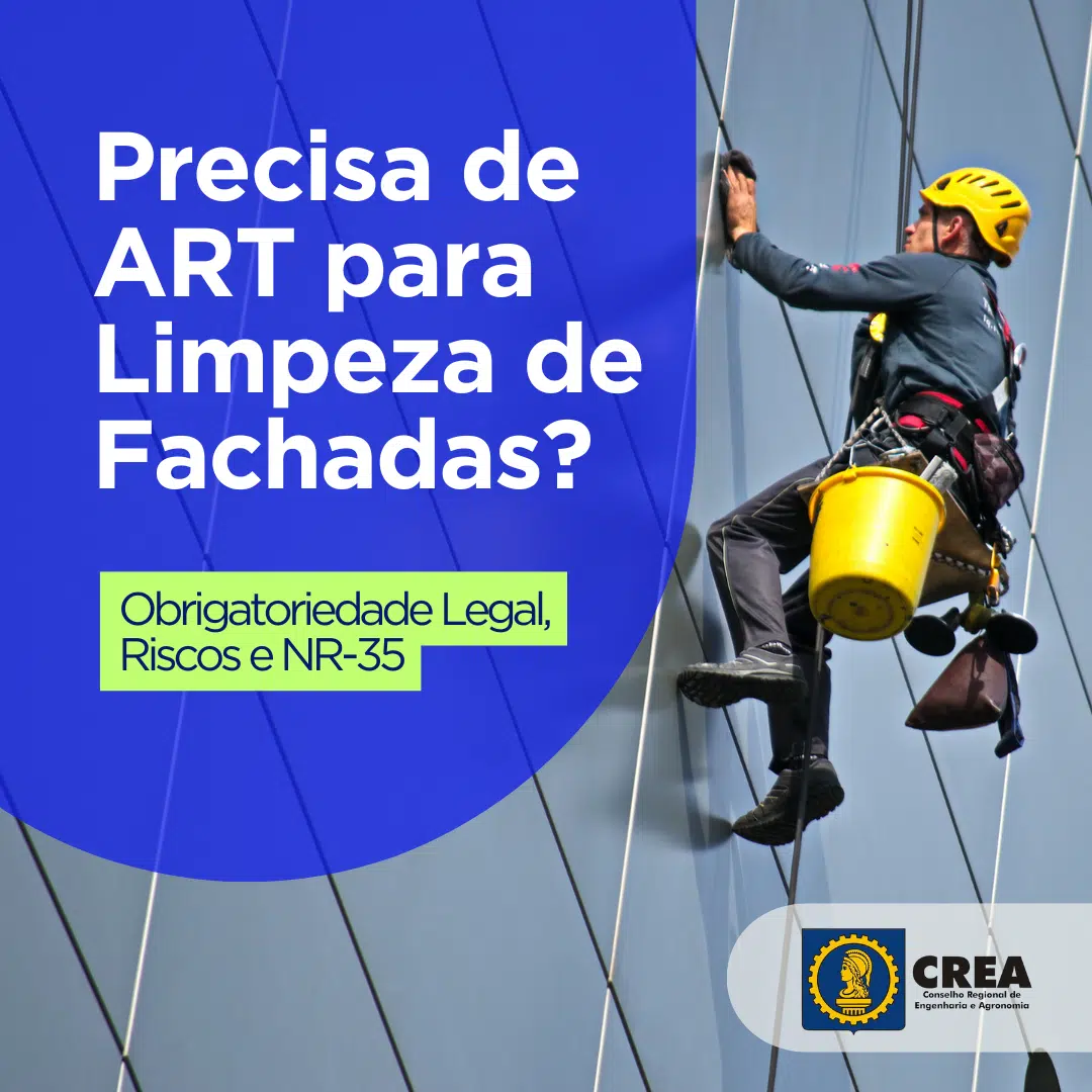precisa de art para limpeza de fachada? guia completo e implicações legais - limpeza de fachadas - manutenção e conservação predial | esl ART para Limpeza de Fachada em Altura? | OBRIGATÓRIO? Guia Legal CREA/NR-35